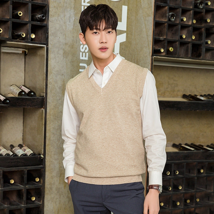 Pullover Knitting Men's Vest Autumn And Winter Clothing