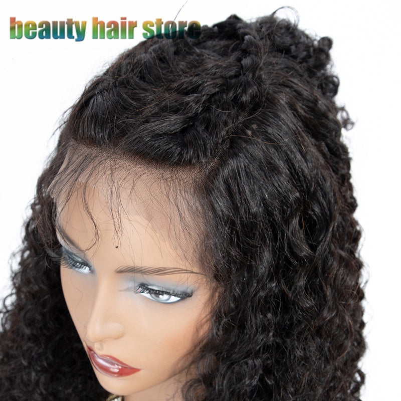 Kinky Curly Lace Front Wig, Natural Black