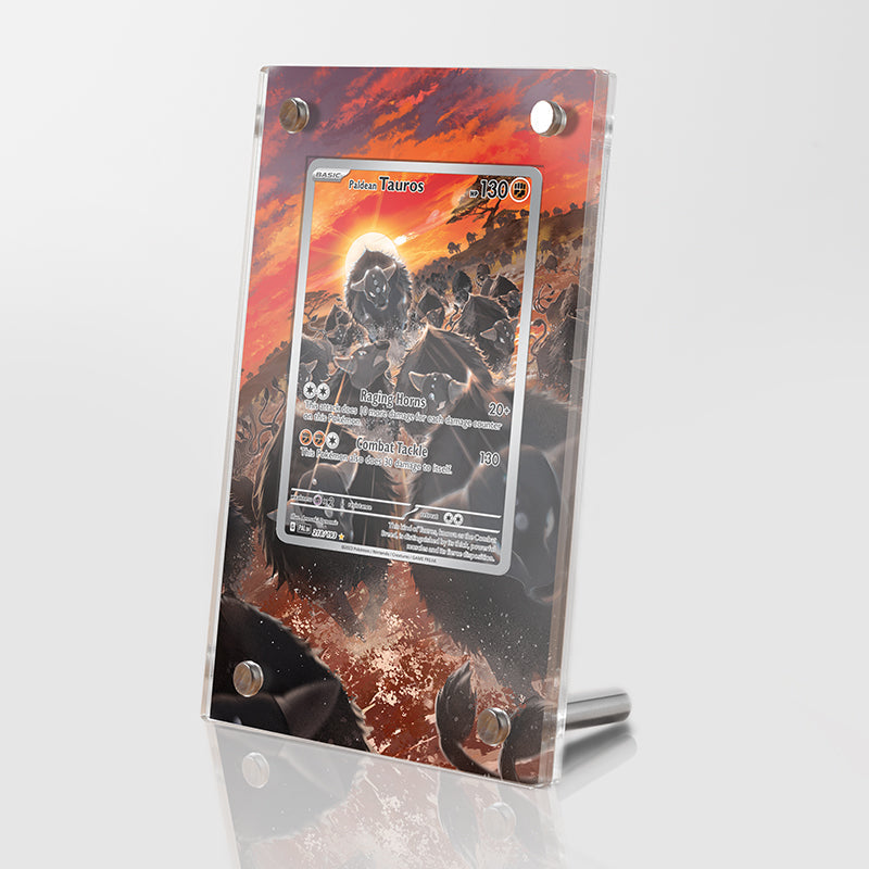 Paldean Tauros 218/193 - Pokémon Extended Artwork Protective Card Display Case Psa/cgc/raw