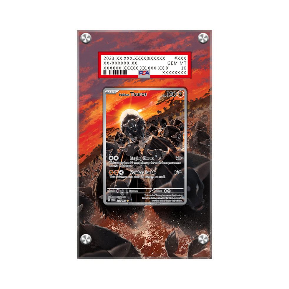 Paldean Tauros 218/193 - Pokémon Extended Artwork Protective Card Display Case Psa/cgc/raw