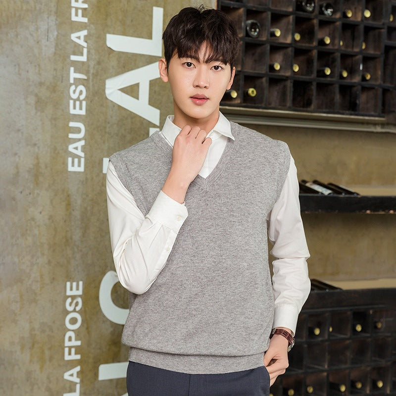 Pullover Knitting Men's Vest Autumn And Winter Clothing