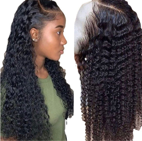 Kinky Curly Lace Front Wig, Natural Black