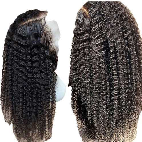 Kinky Curly Lace Front Wig, Natural Black