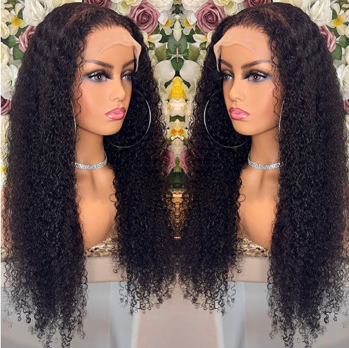 Kinky Curly Lace Front Wig, Natural Black