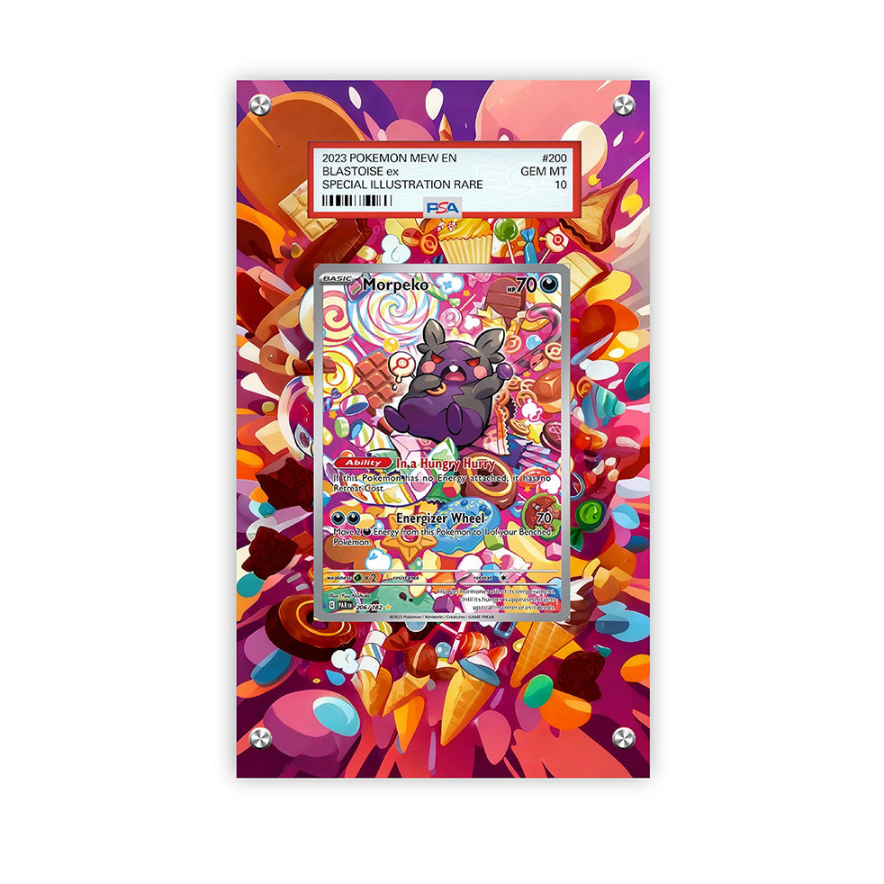 Morpeko 206/182 - Pokémon Extended Artwork Protective Card Display Case Psa/cgc/tag/raw