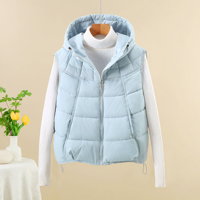 Korean-style Versatile Padded Cropped Jacket For Petite Figures