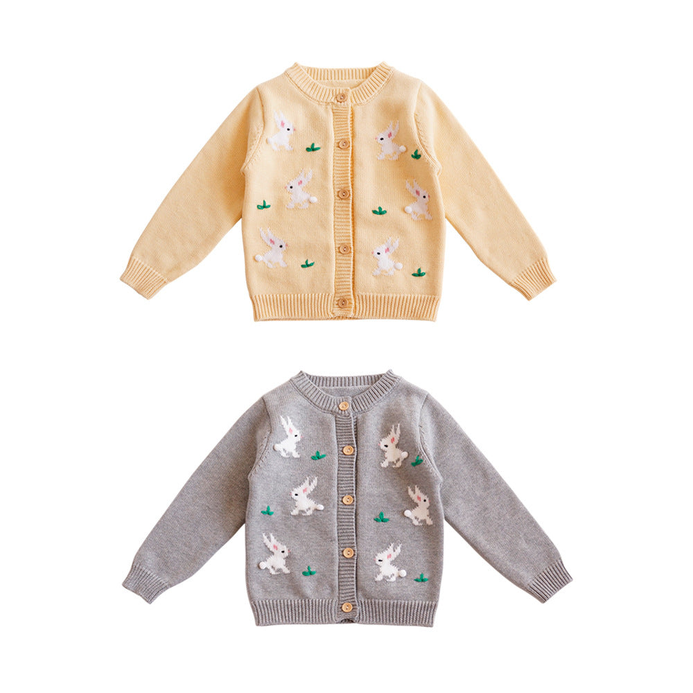 Korean Style Children's Clothing Autumn And Winter Sweater Girls' Baby Knitted Cardigan