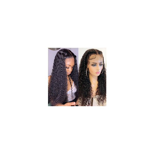 Kinky Curly Lace Front Wig, Natural Black