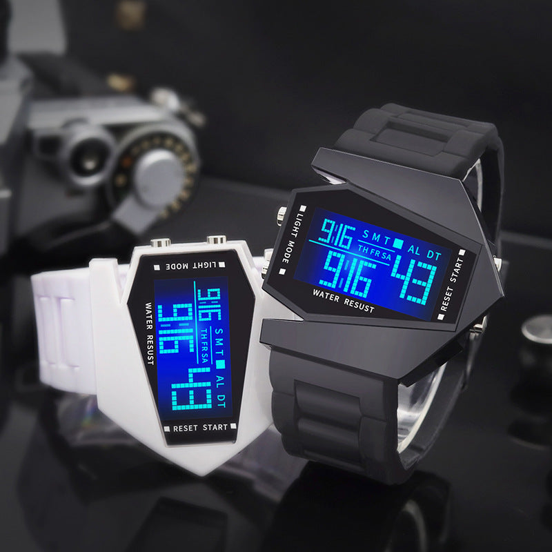 Luminous Multifunctional Square Fighter Jet Watch