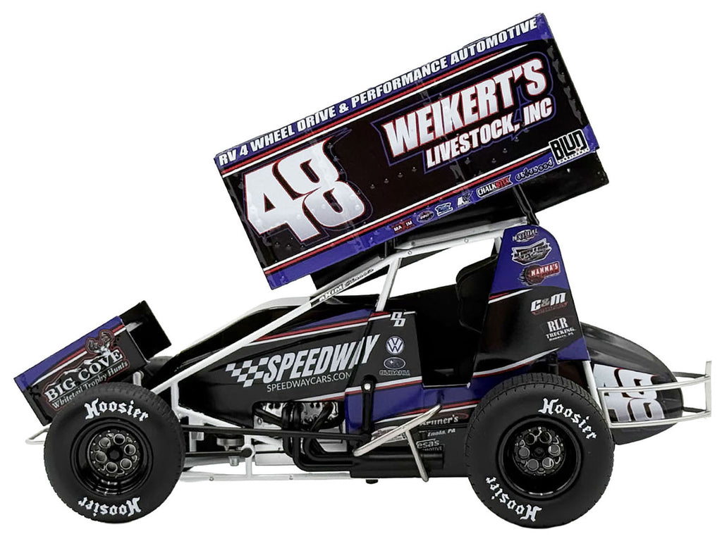 Winged Sprint Car #48 Danny Dietrich "Weikert's Livestock - Speedway Cars" Gary Kauffman Racing (2025) 1/18 Diecast Model Car by ACME