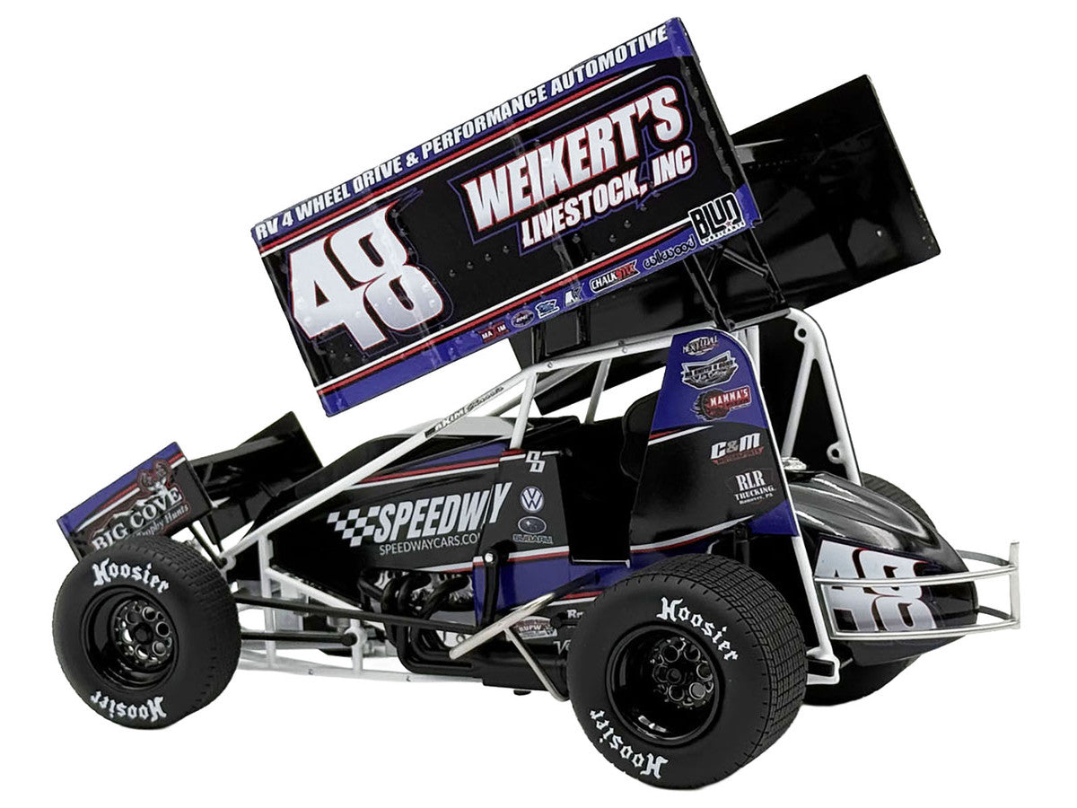 Winged Sprint Car #48 Danny Dietrich "Weikert's Livestock - Speedway Cars" Gary Kauffman Racing (2025) 1/18 Diecast Model Car by ACME