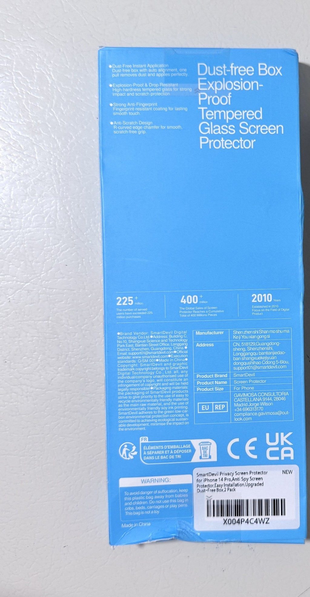 Privacy Screen Protector for iPhone 14 Pro, 2 Pack, Tempered Glass