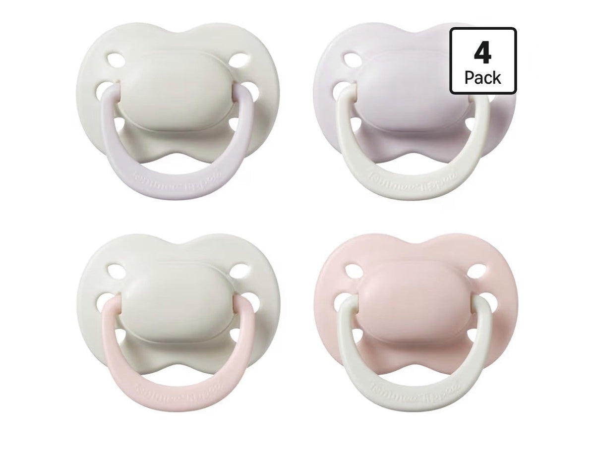 Tommee Tippee Newborn Pacifiers 0-2 Months, 4 Pack, Cream and Pink
