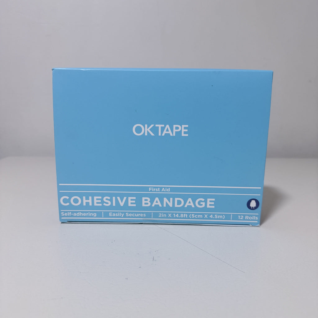 Cohesive Bandage 2 in x 5 yd, 12 Rolls, Bright Pink, Exp 10/24/2026