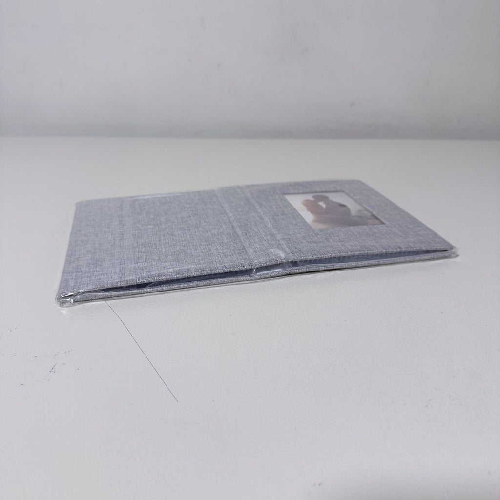 Small 4x6 Photo Albums, 2 Pack, Gray Linen Cover, 52 Photos