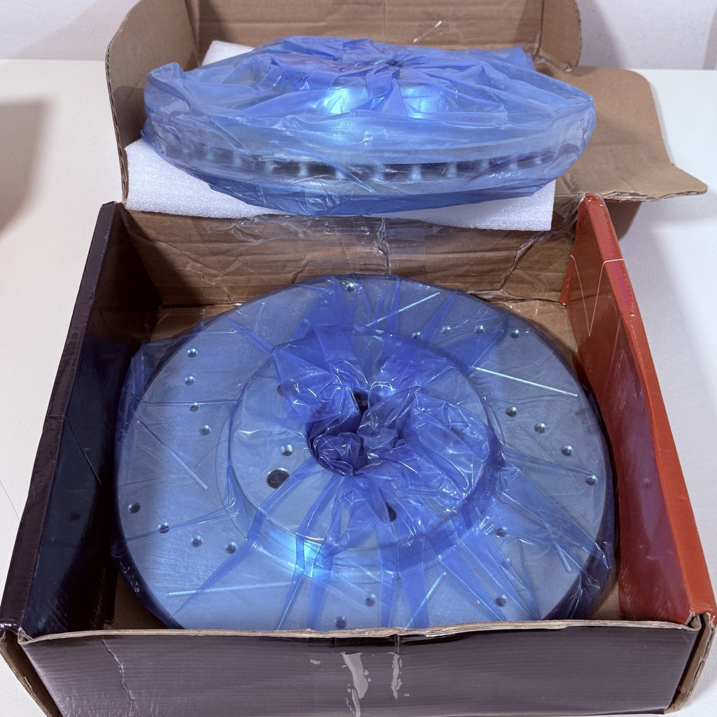 A-Premium Front Drilled Slotted Rotors & Ceramic Pads Kit, Accord TSX
