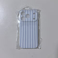Light Blue Striped Phone Case for iPhone 17 Pro, Slim