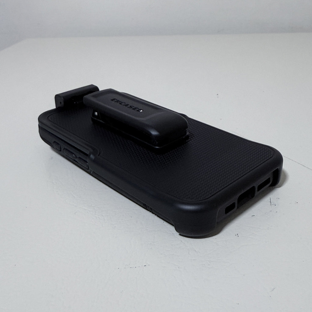 Encased Rebel Case with Belt Clip Holster for iPhone 16e/17e, Black