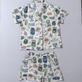 Girls Pickle Print Short Sleeve Pajama Set, Size 11