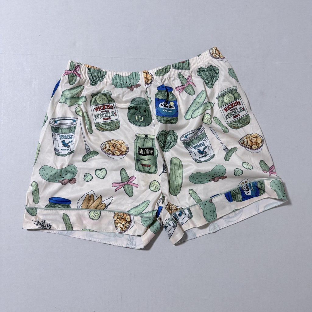 Girls Pickle Print Short Sleeve Pajama Set, Size 11