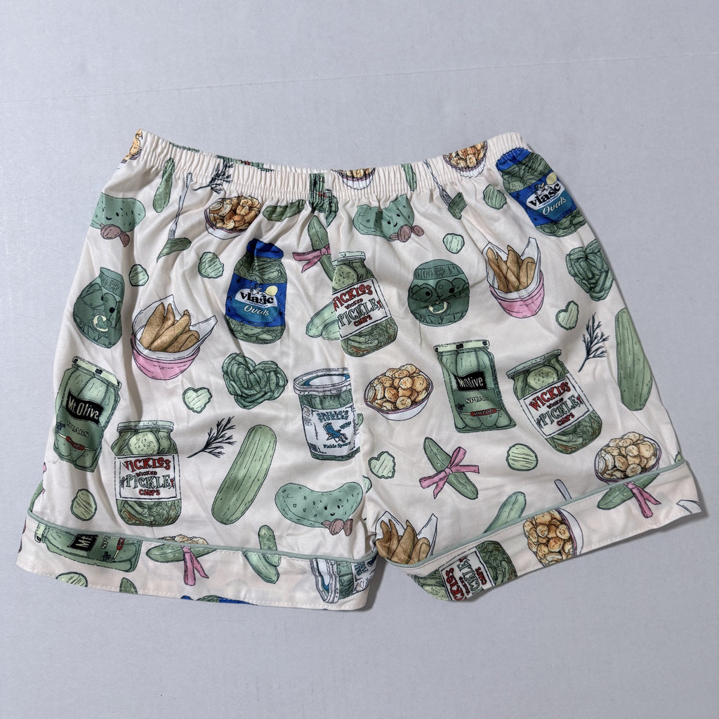 Girls Pickle Print Short Sleeve Pajama Set, Size 11