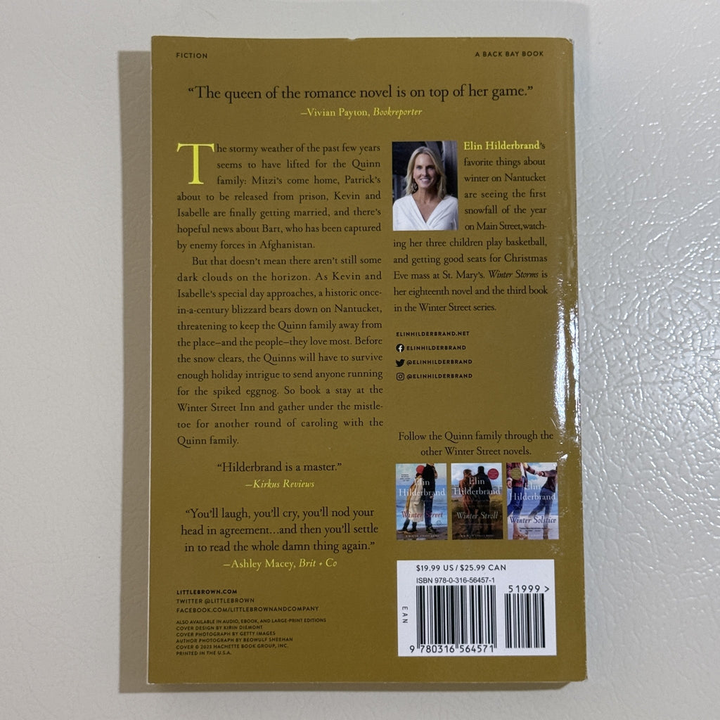 Winter Storms by Elin Hilderbrand Winter Street 3 Paperback