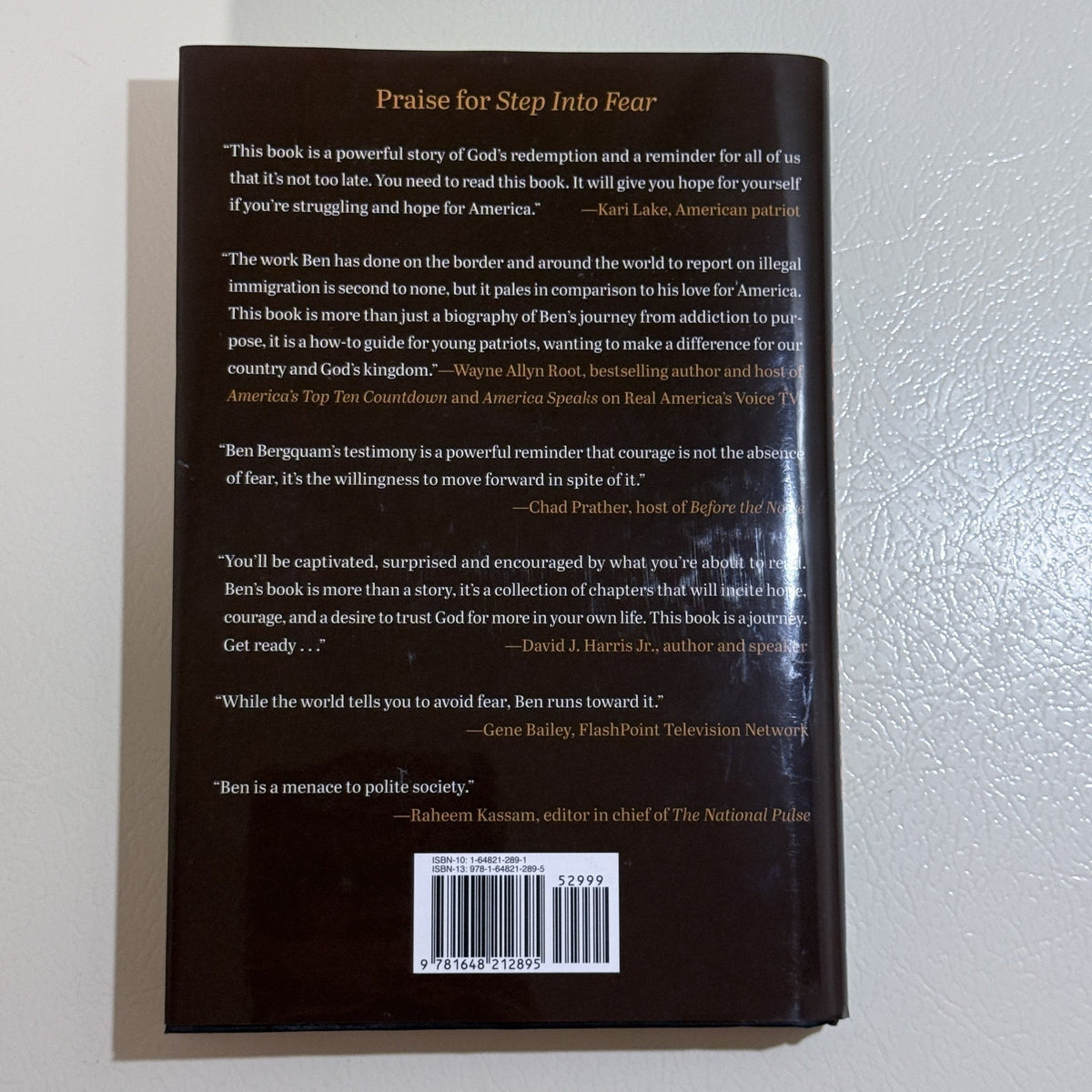 Step Into Fear by Ben Bergquam Hardcover 2026 War Room Books