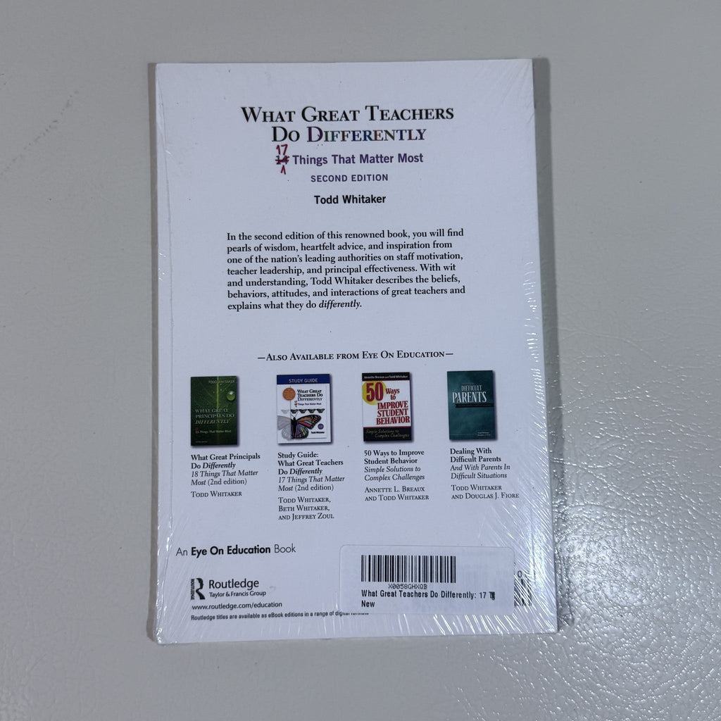 What Great Teachers Do Differently 2nd Edition Todd Whitaker