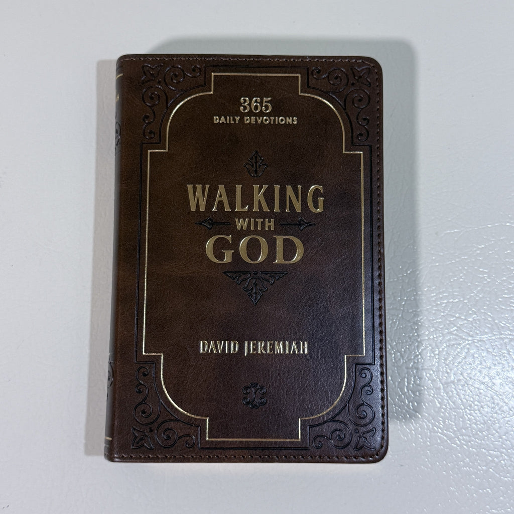 Walking with God 365 Daily Devotions David Jeremiah Faux Leather