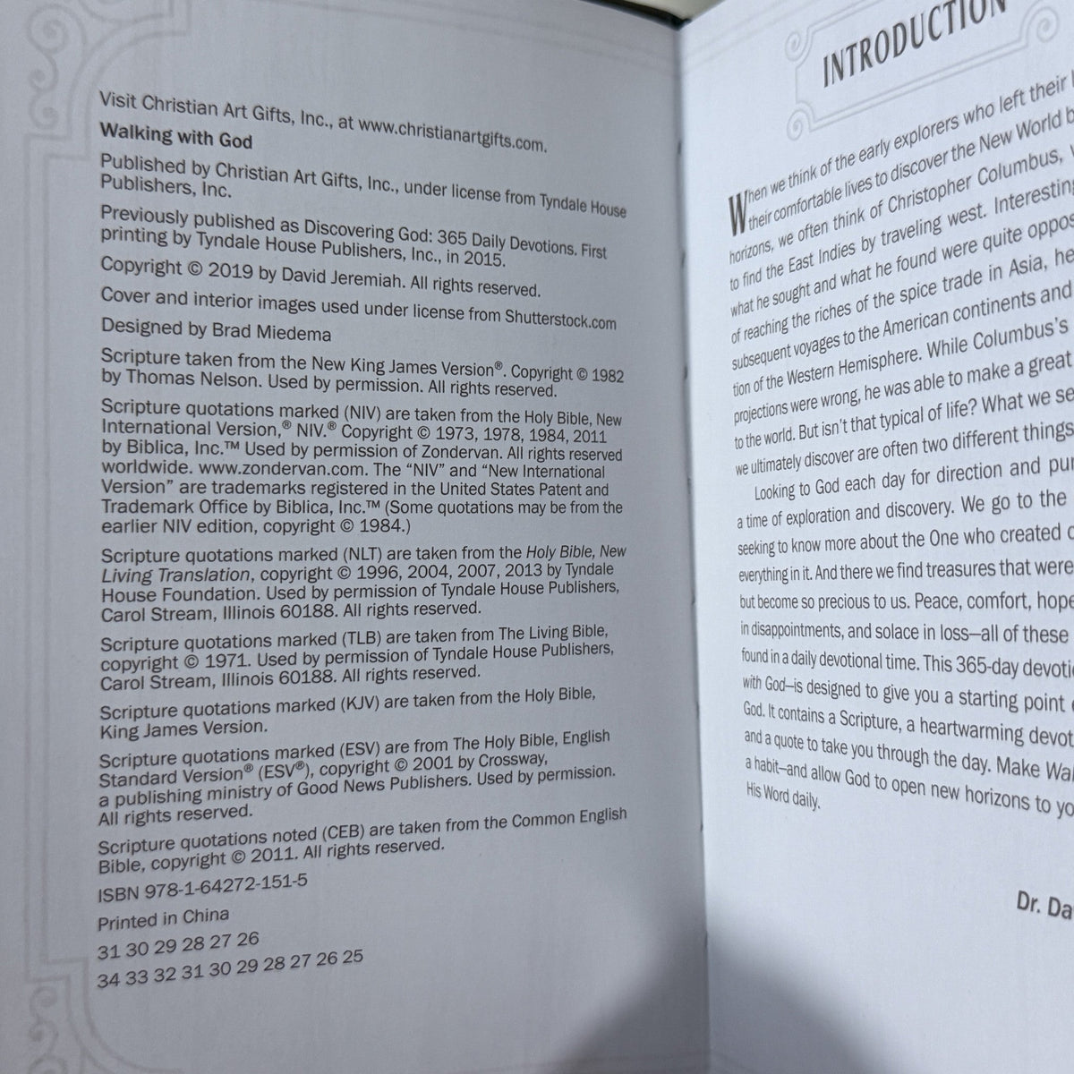 Walking with God 365 Daily Devotions David Jeremiah Faux Leather