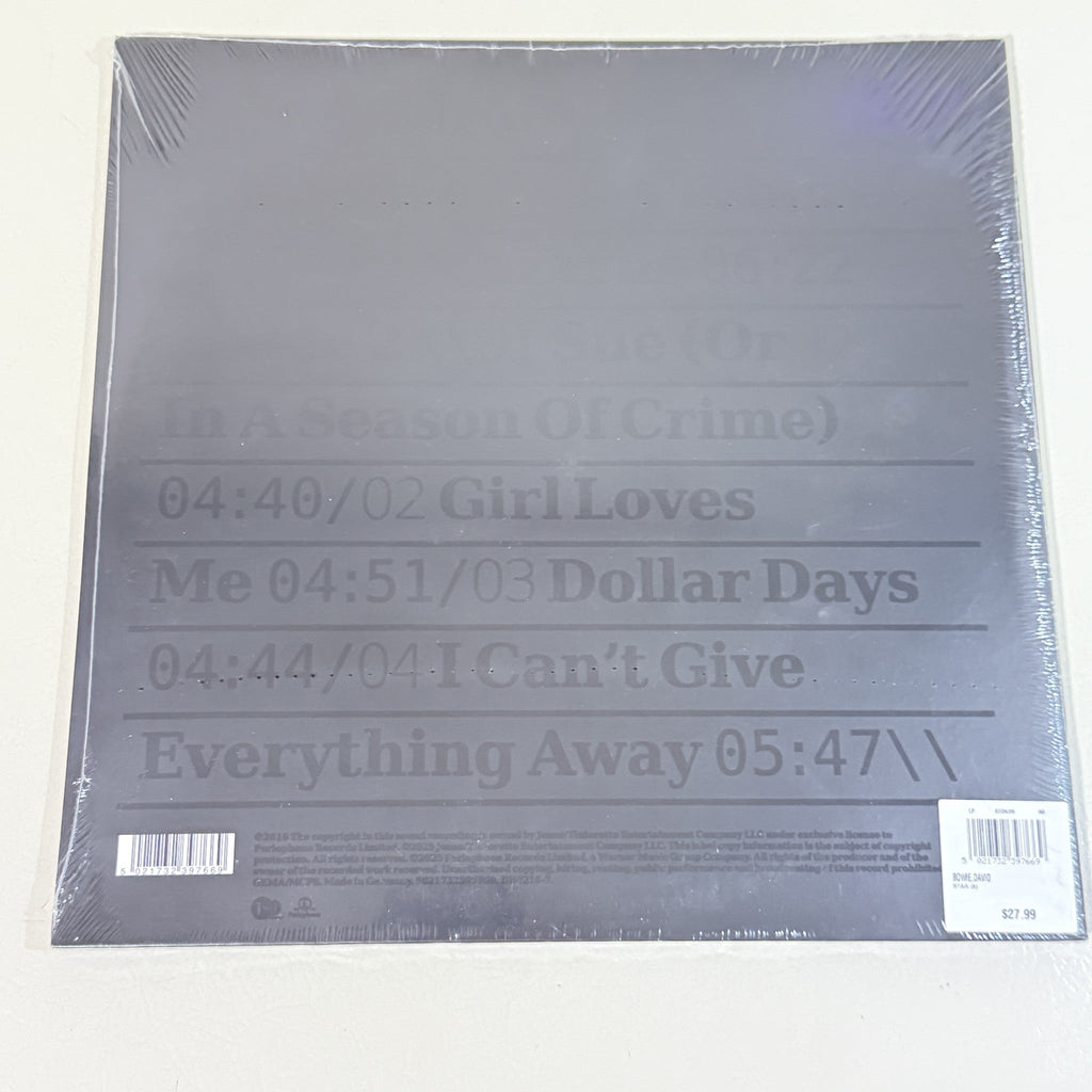 David Bowie Blackstar Vinyl LP Record Album