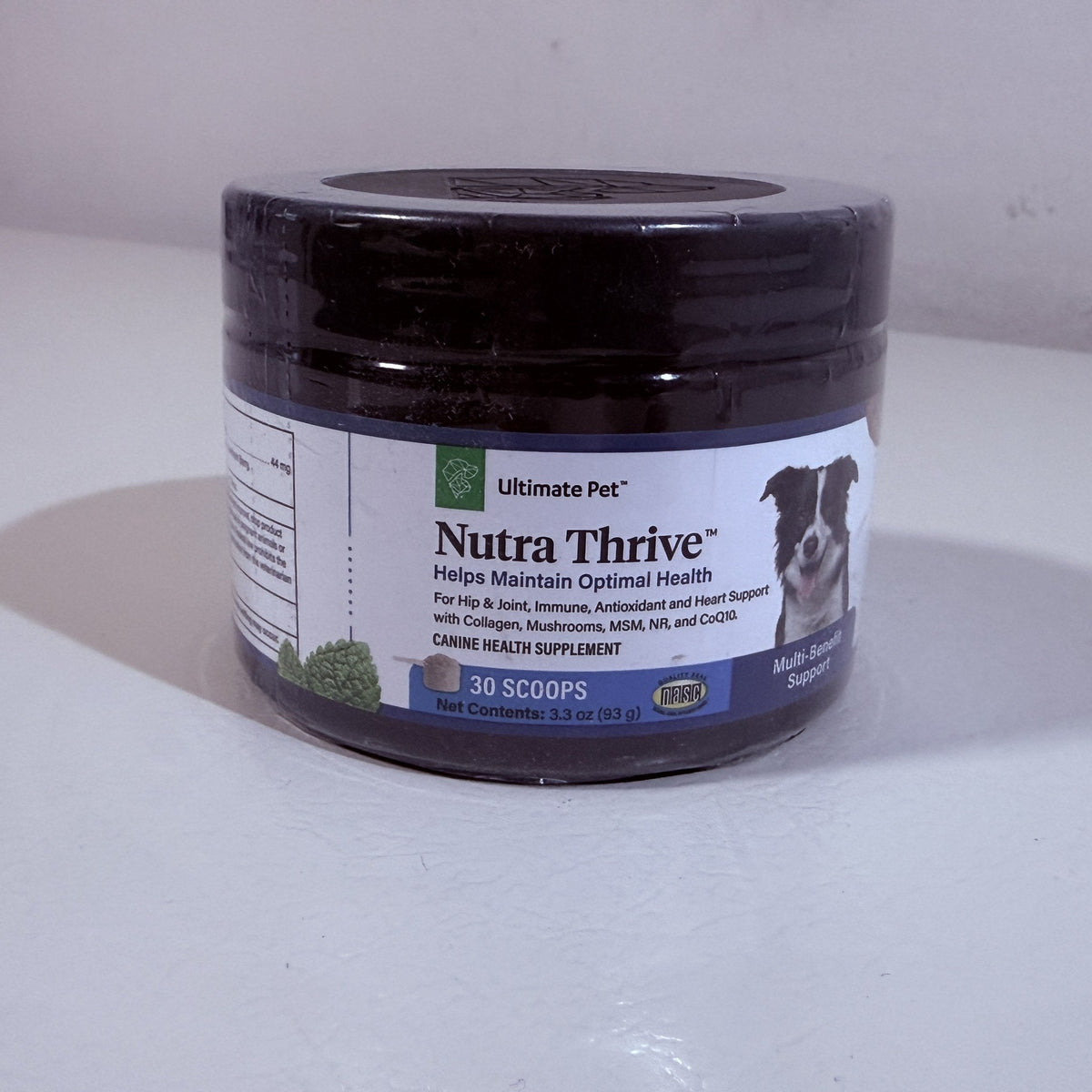 Nutra Thrive Canine Supplement Powder 30 Scoops 3.3 oz Est BB 07/2027
