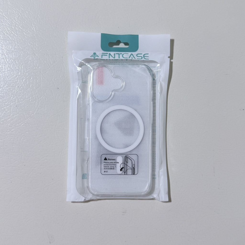 iPhone 17 Clear MagSafe Case with Magnetic Ring and Screen Protector