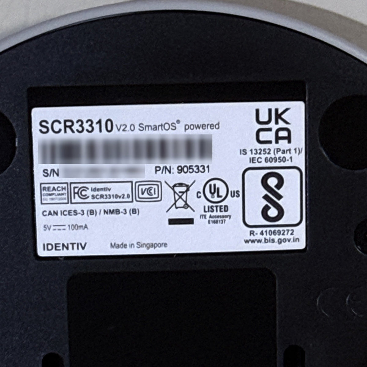 Identiv SCR3310v2.0 USB Smart Card Reader for CAC and PIV Cards