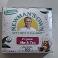 Newman's Own Organic Black Tea, 100 Wrapped Tea Bags, BB 05/2028