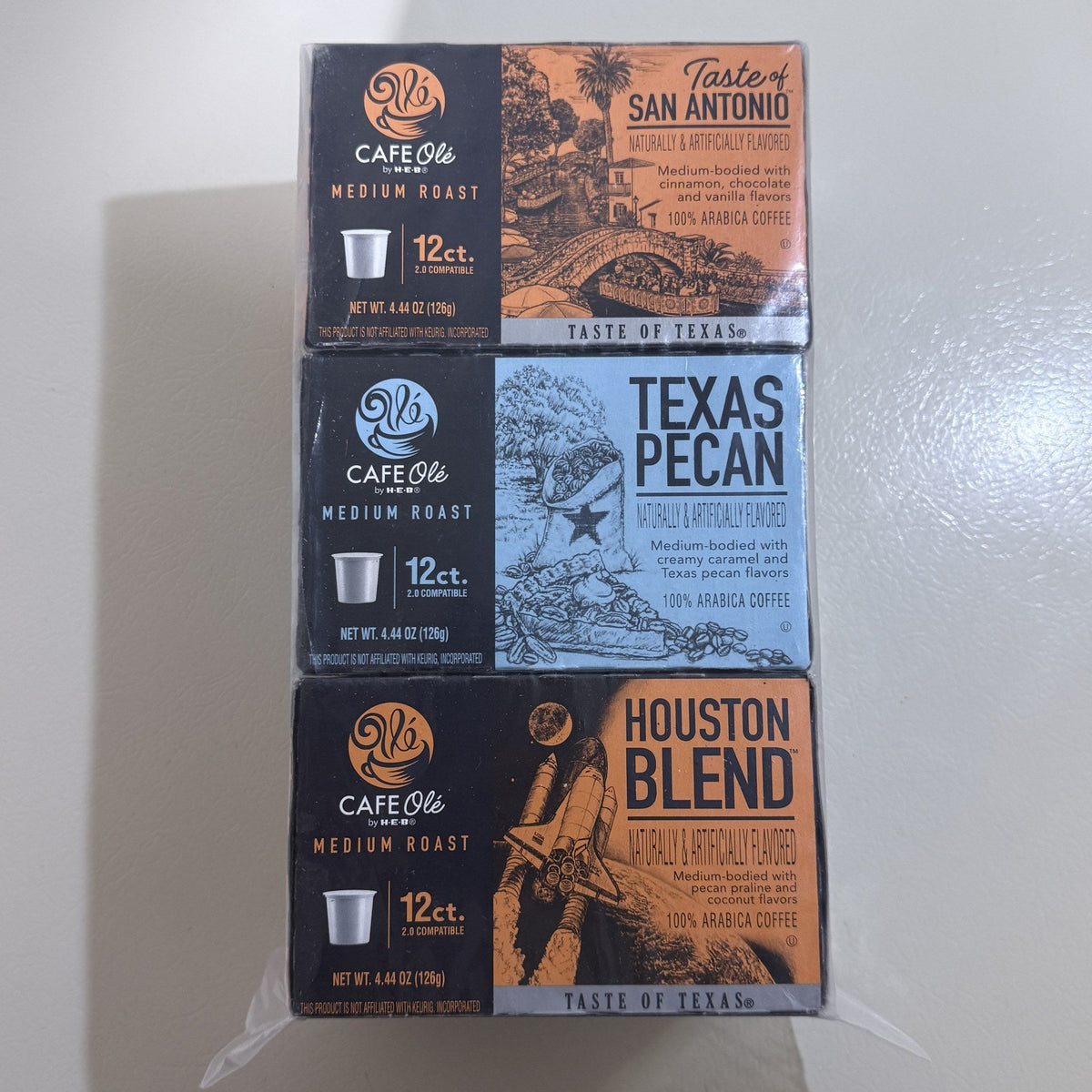 Cafe Ole Taste of Texas Single Serve Coffee Cups, 36 Count, BB 05/2027
