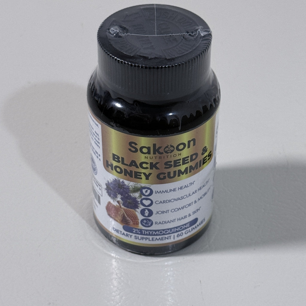Sakoon Nutrition Black Seed & Honey Gummies, 60 Count, Exp 04/2028