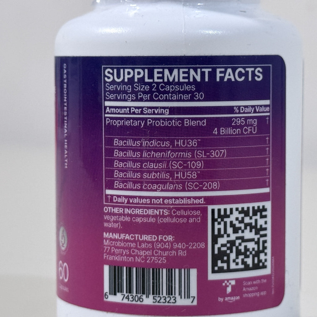 Microbiome Labs MegaSporeBiotic, 60 Capsules, BB 10/2027