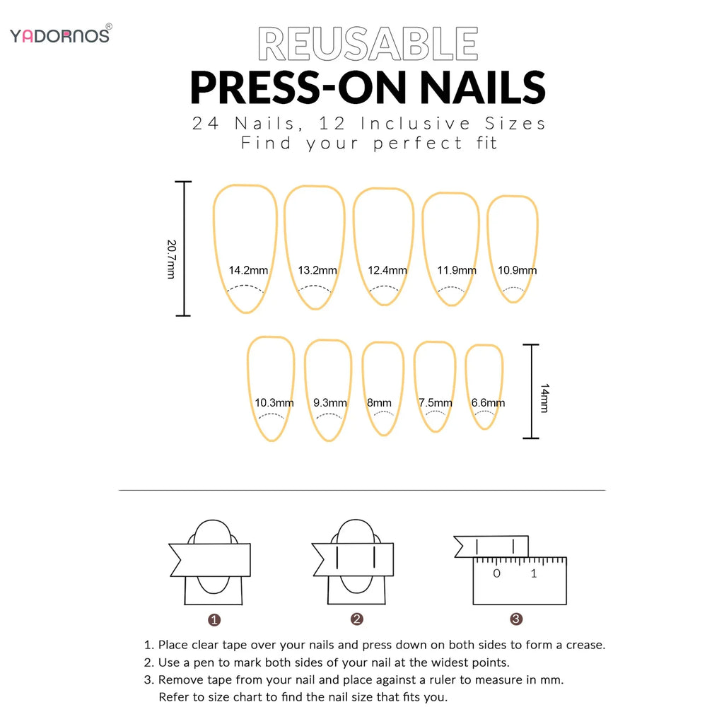 24pcs Sweet False Nail Patches Detachable Fake Nail Tips With Bowknots Love Heart Pearl Design Pink Almond Korean Press On Nail