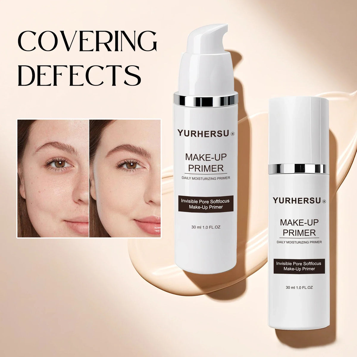 Soothing makeup primer moisturizes hydrates brightens skin tone leaving a natural radiant complexion. Gentle and non-greasy