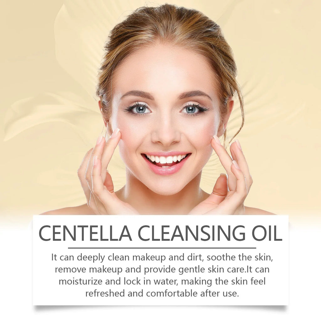 EELHOE Facial Cleansing Oil Centella Asiatica Skin Care for Sensitive Skin Barrier Repair Deep Skin Cleansing Makeup Remover Oil