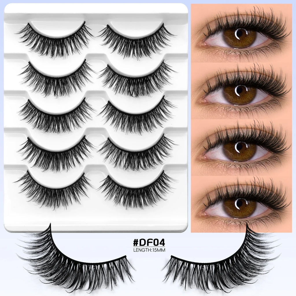 Cat Eye Faux Mink Lashes (5 Pairs)