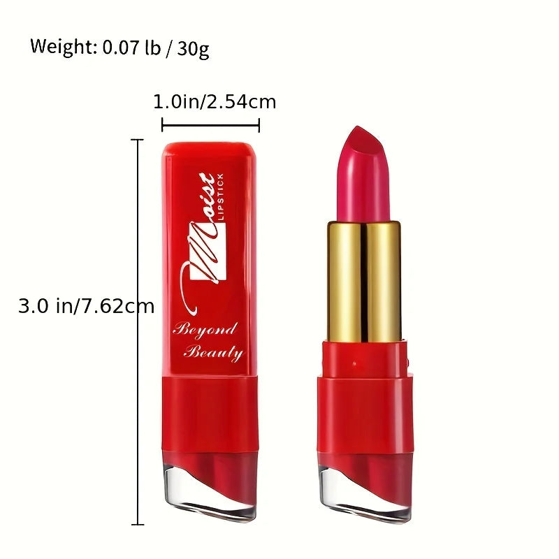 12 Colors Creamy Moisturizing Lipstick, Long Lasting Lipstick Leaning Tower Women and Schoolgirl Makeup Beginners Lip Makeup