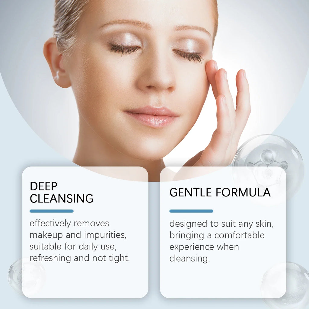 Hoygi 120ml Double Cleansing Gentle Makeup Remover for Face Eyes Soybean Oil Niacinamide No Residue Non Greasy Vegan Cleanser