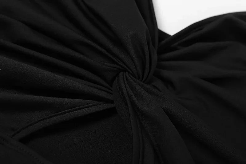 2022 Sexy Spaghetti Strap Bodycon Dress Women Backless Folds Wrap Hip Dresses Female Causal Streetwear Slim Dress Vestidos Robes