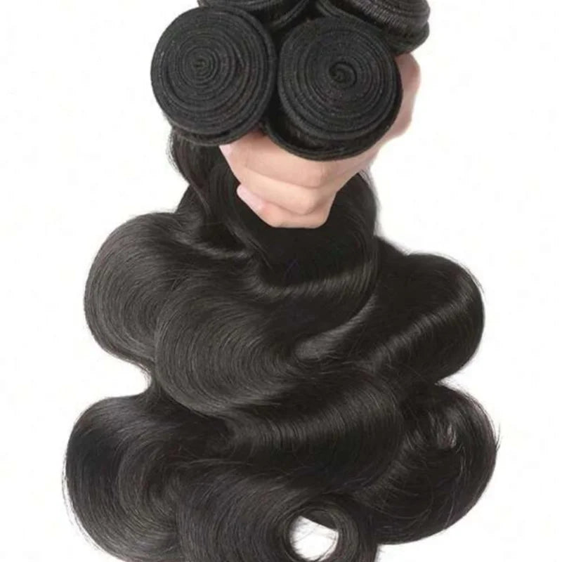 Body Wave Hair Bundles, Natural Black (10"–42")