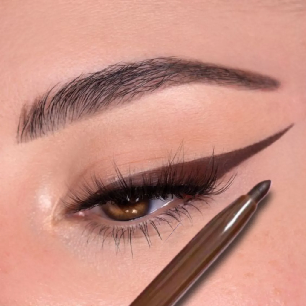 Waterproof Black Brown Eyeliner Gel Pencil Ultra-fine Matte Smooth Quick Dry Non-Smudge Easy Wear Eyeliner Pen Makeup for Eyes