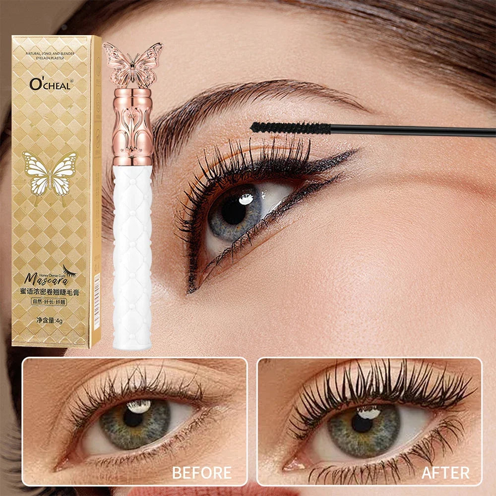 Honey Talk Mascara is long, thin, curly, thick, non-smudgy, long-lasting, waterproof and sweat resistant