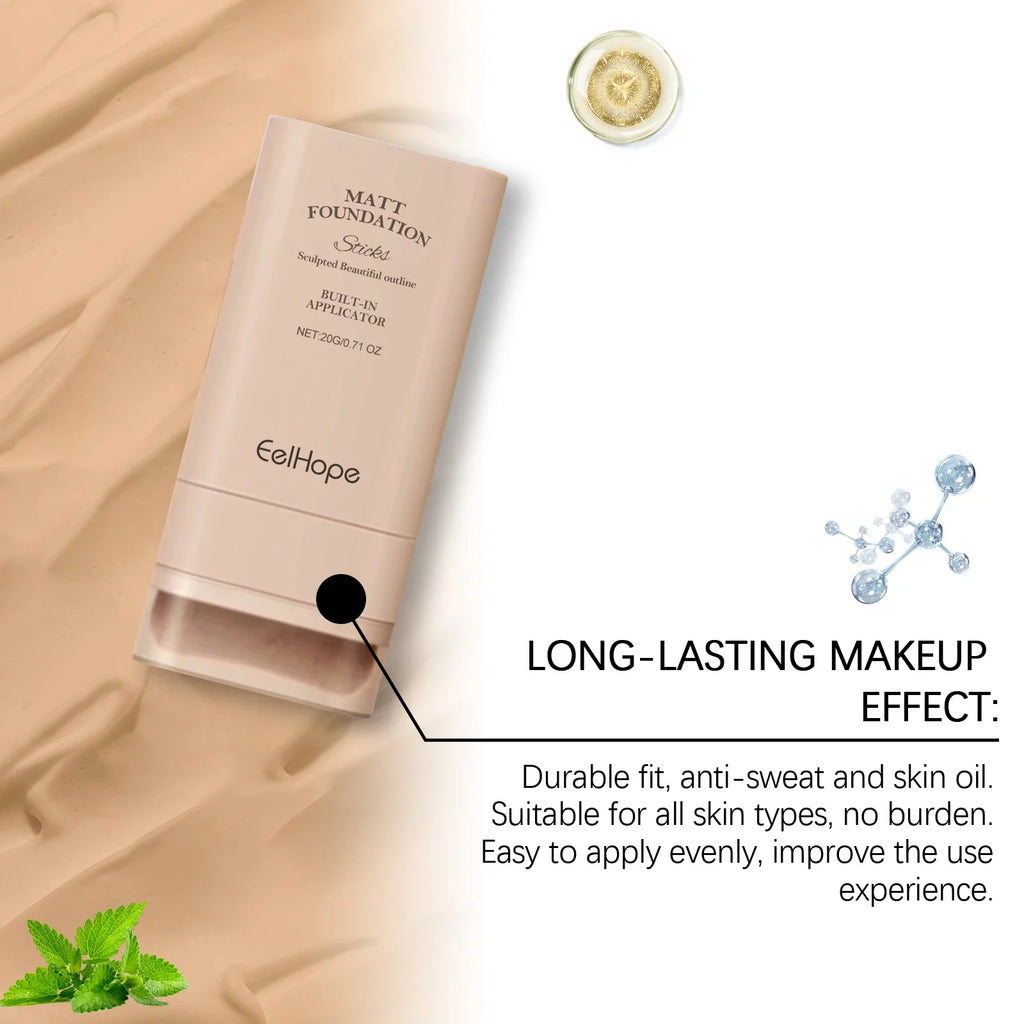 EELHOE Foundation Concealer Stick Lightweight Breathable Moisturizing Waterproof No Creasing Longlasting Female Makeup Product