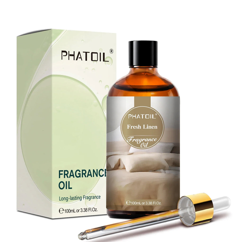 PHATOIL 100ml Aroma Fragrance Oil Fresh Linen Bubble Gum Baby Powder Angel Aromatherapy Essential Oils For Skin Candle Making